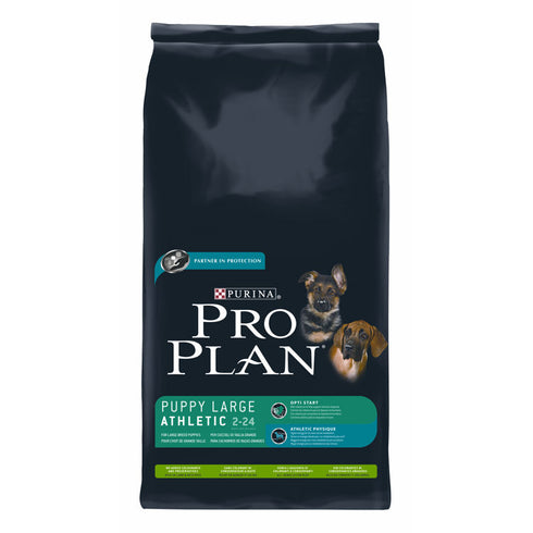 Hrana uscata pentru caini Pro Plan Puppy Large Breed Athletic cu miel si orez 14 kg